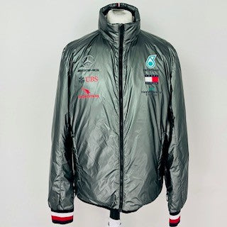 Team Issue AMG Petronas Mercedes F1 Tommy Hilfiger Silver Bomber Jacket - Pit-Lane Motorsport
