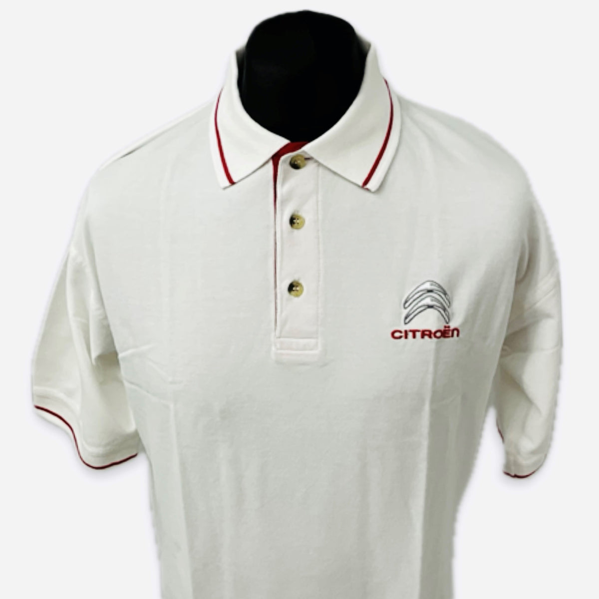 Citroen Motorsport Official WRC World Rally Championship Team Issue Travel Polo Shirt-White - Pit-Lane Motorsport