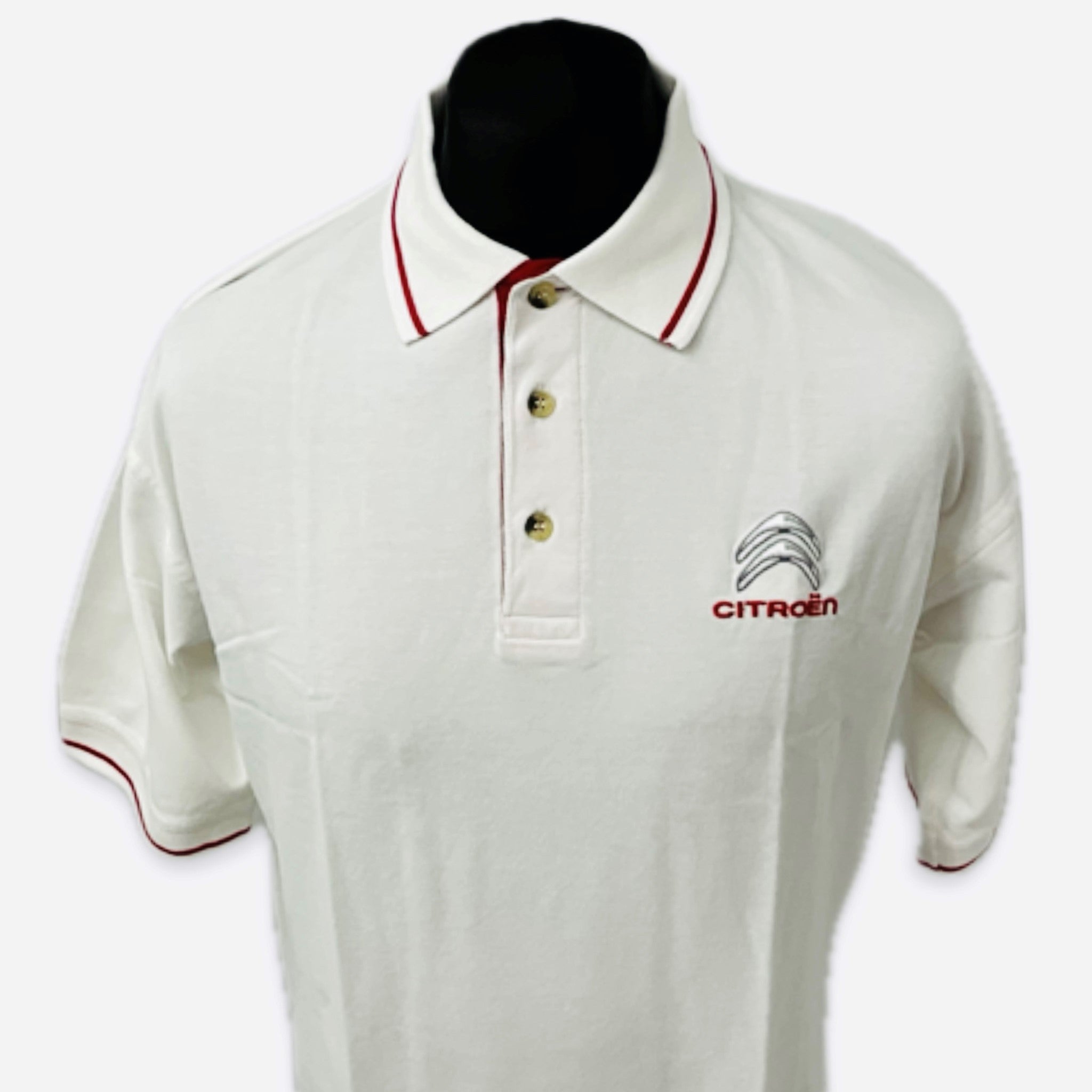 Citroen Motorsport Official WRC World Rally Championship Team Issue Travel Polo Shirt-White - Pit-Lane Motorsport