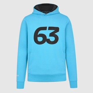 Official Mercedes AMG Petronas F1 Team Hoodie - Logo Print, 80% Organic Cotton, Kangaroo Pocket & Hood