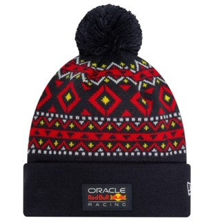 Oracle Red Bull Racing F1 Team Official New Era Merchandise Adults Team Winter Bobble Beanie
