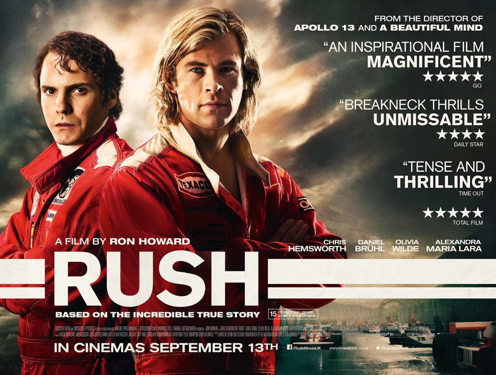 RUSH the 2013 Hit F1 Move Official Film Props