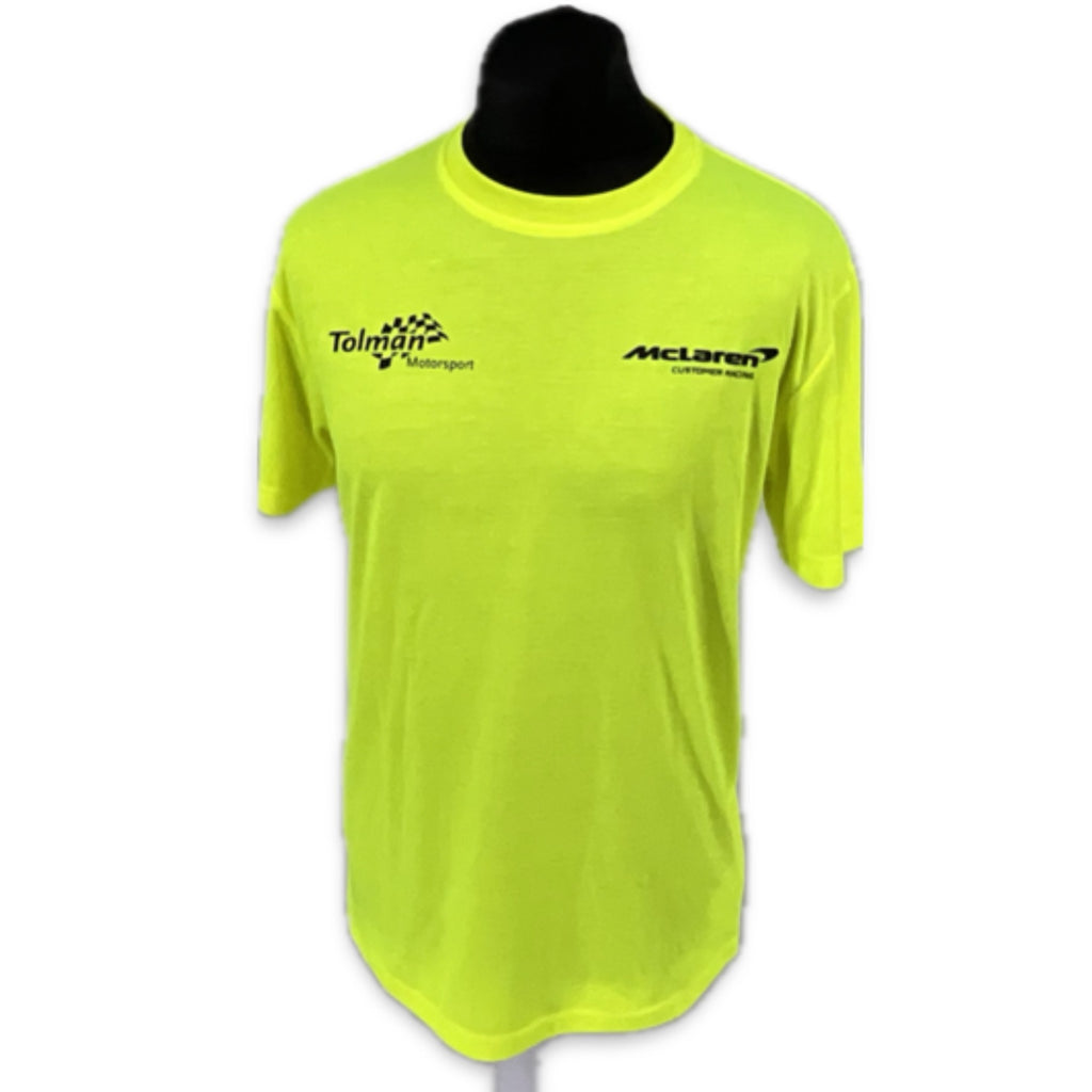 McLaren Motorsport Racing Team British GT Championship #5 570S GT Pit Crew Hi-Vis Set Up T-Shirt -Yellow