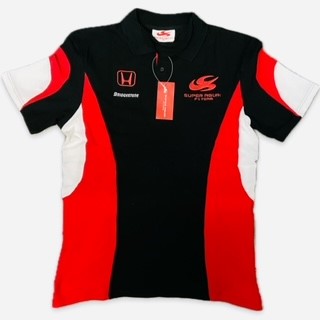 Super Aguri Formula One Team Official Team Issue Polo Shirt-Black