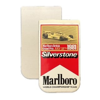 Genuine Origional 1981 Silverstone Marlboro British Grand Prix Event Sticker