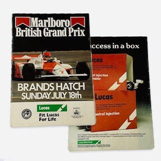 1982 Marlboro British Grand Prix Brands Hatch Race Card