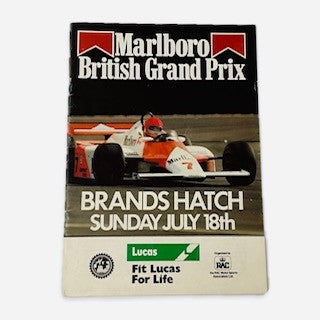 1982 Marlboro British Grand Prix Brands Hatch Race Card