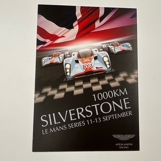 Aston Martin Racing Team Gulf Lola LMP1  Official 2009 1000km Of Silverstone A4 Event Card