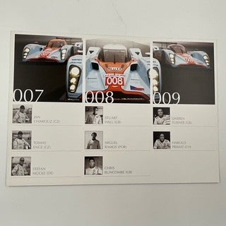 Aston Martin Racing Team Gulf Lola LMP1  Official 2009 1000km Of Silverstone A4 Event Card