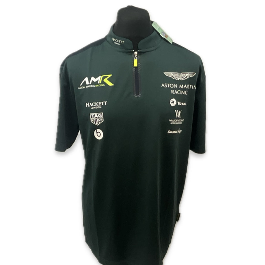 Aston Martin Racing AMR Le Mans Team Official Teamwear Race Day Polo Shirt- Dark Green Early 2018-Brand New