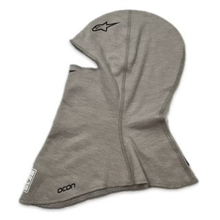 2020 Esteban Ocon Race Used Renault  F1 Team Alpinestars Nomex Balaclava-Light Grey - Pit-Lane Motorsport