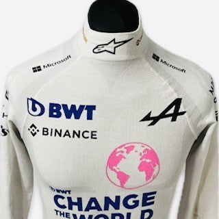 2023 Esteban Ocon Alpine F1 Team Alpinestars Race Used Nomex Top