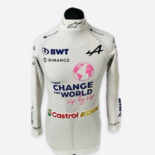 2023 Esteban Ocon Alpine F1 Team Alpinestars Race Used Nomex Top