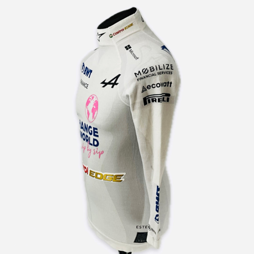 2023 Esteban Ocon Alpine F1 Team Alpinestars Race Used Nomex Top