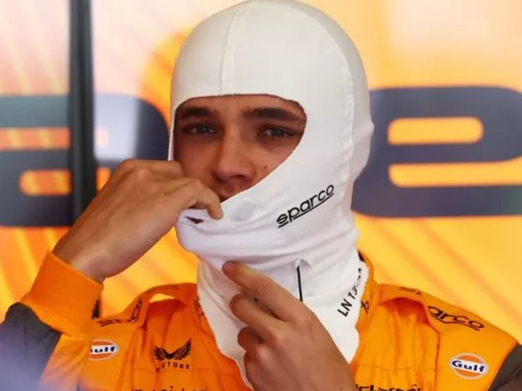 2022 Lando Norris Race Used McLaren F1 Team Sparco Nomex Balaclava