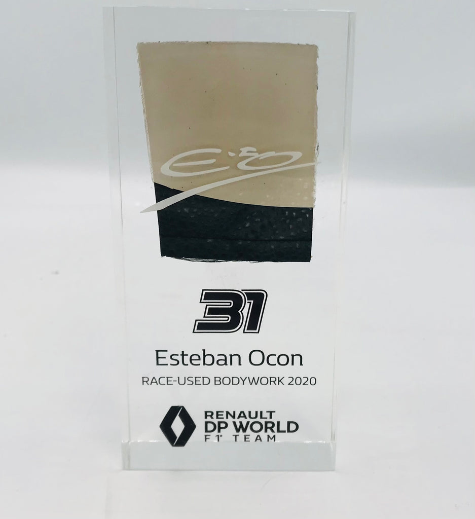 2020 Esteban Ocon Renault Formula One Team Race Used Carbon Fibre Bodywork in Acrylic