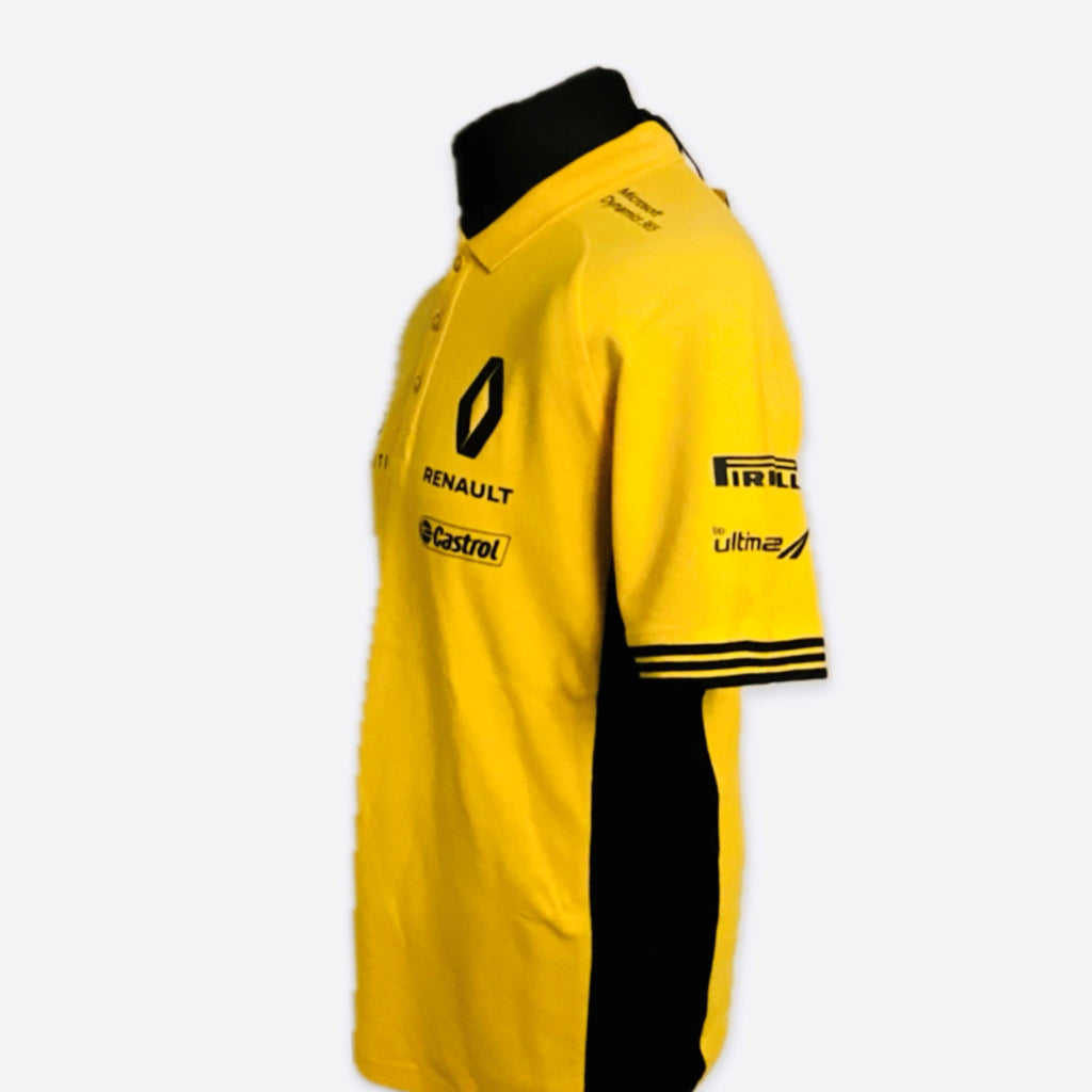 Renault F1 Team Paddock Club Team Issue Polo Shirt Yellow