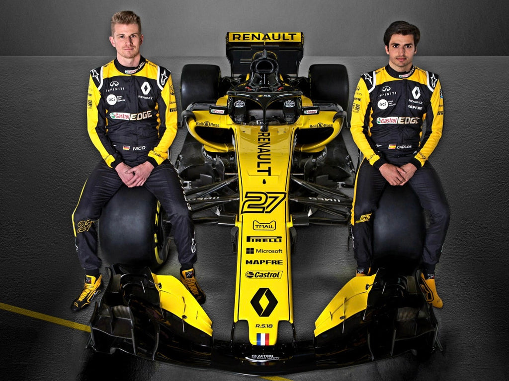 2018 R.S.18 Renault Formula One Team- Team Official Merchandise Drivers Cap Nico Hulkenberg & Carlos Sainz Jnr