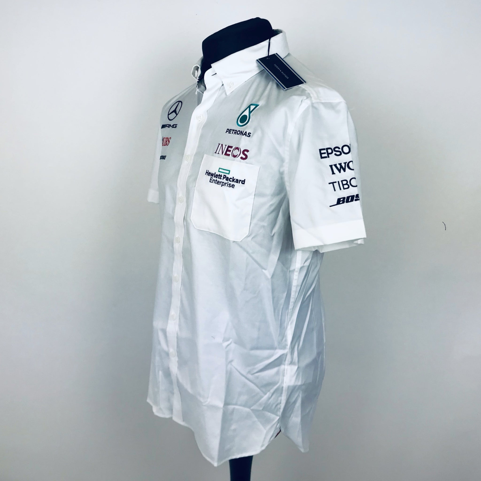 2021 Mercedes AMG Petronas Formula One Team Issue Tommy Hilfiger Managers Shirt. - Pit-Lane Motorsport