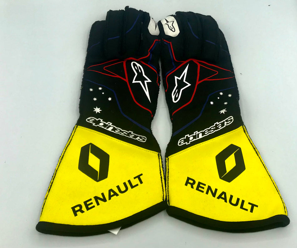 2020 Daniel Ricciardo Race Used Renault F1 Team Alpinestars Gloves - Pit-Lane Motorsport