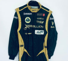 Load image into Gallery viewer, Lotus Rebellion Racing Le Mans Team 2012 Team Issue OMP 3-Layer FIA Standard 8856 Race Suit