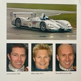 Audi Sport R8 Le Mans Team 1999 #9 Hand Signed Official Team A4 Promo Card