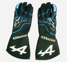 Load image into Gallery viewer, 2021 Esteban Ocon Alpine F1 Team Alpinestars Race Used Gloves