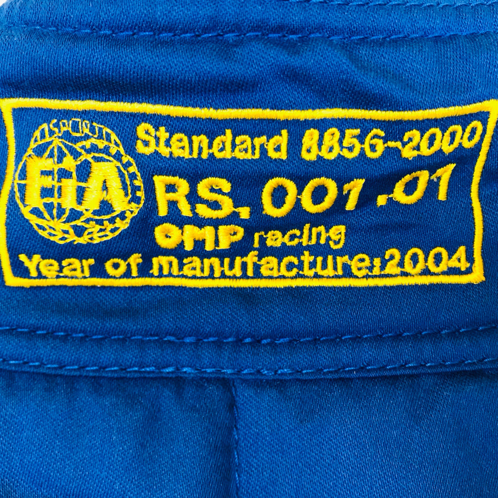 Prodrive Blue WRC Team OMP FIA Standard 8856-2000 Race Suit Brand New