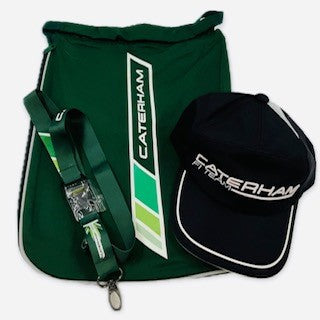 CaterhamF1 Team Official Merchandise Fan Bundle Showerproof cap-Lanyard-Rucksack