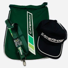 Load image into Gallery viewer, CaterhamF1 Team Official Merchandise Fan Bundle Showerproof cap-Lanyard-Rucksack