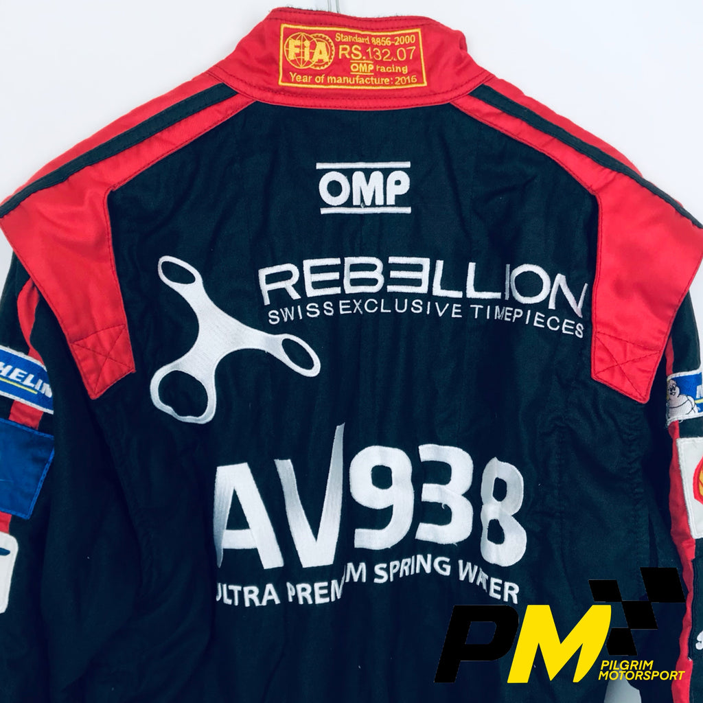 Rebellion Racing Arctic Velvet Le Mans Team 2016 Team Issue OMP 3-Layer FIA Standard 8856 Race Suit