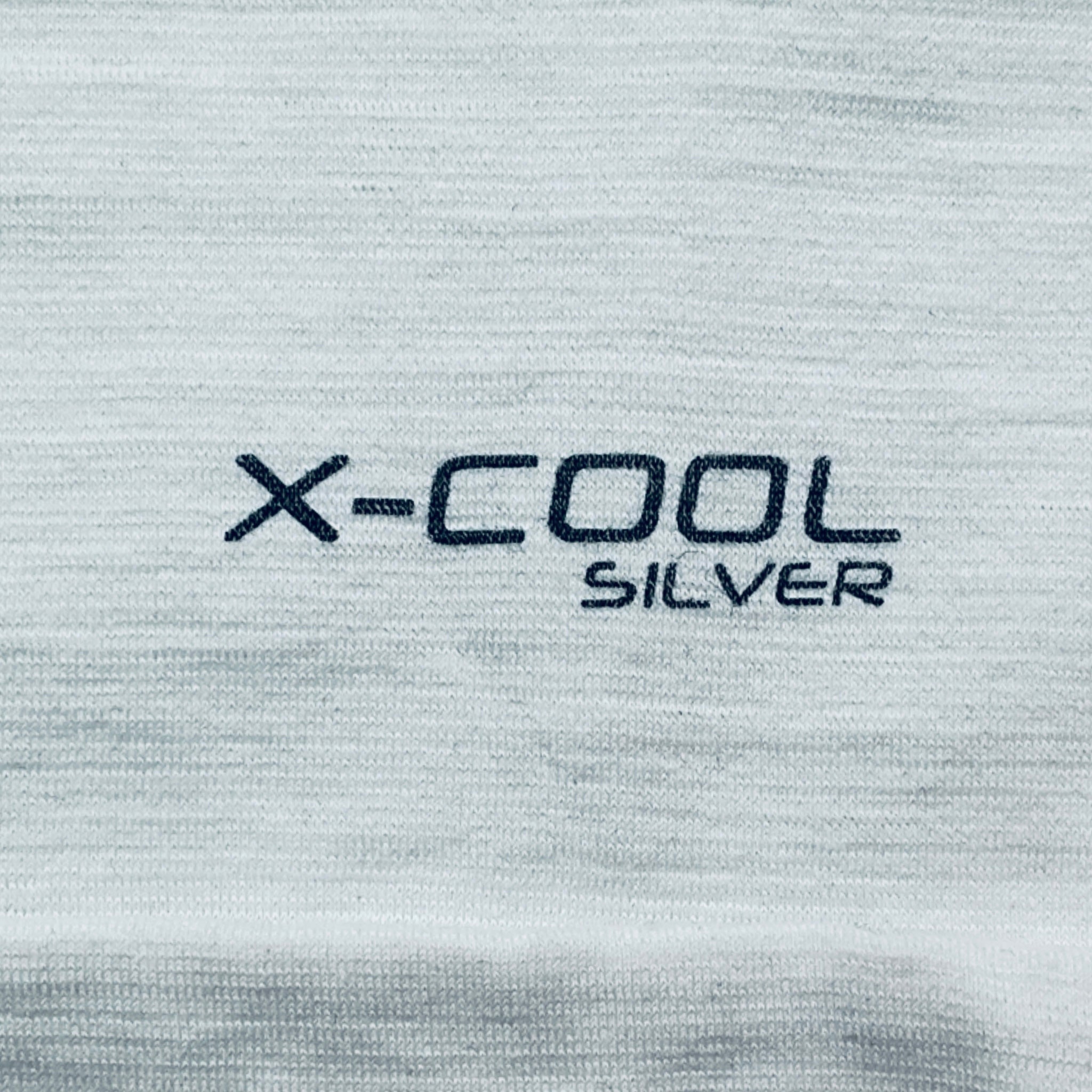 Text 'X-Cool Silver' on a textured gray background