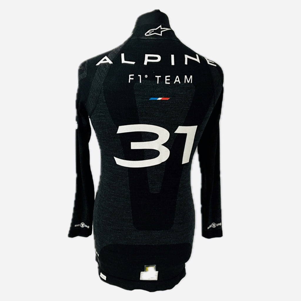 2021 Esteban Ocon Alpine F1 Team Alpinestars Race Used Nomex Top