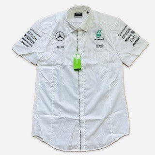 Team Issue Hugo Boss Mercedes AMG Petronas Formula One Team Issue Managers Shirt -White