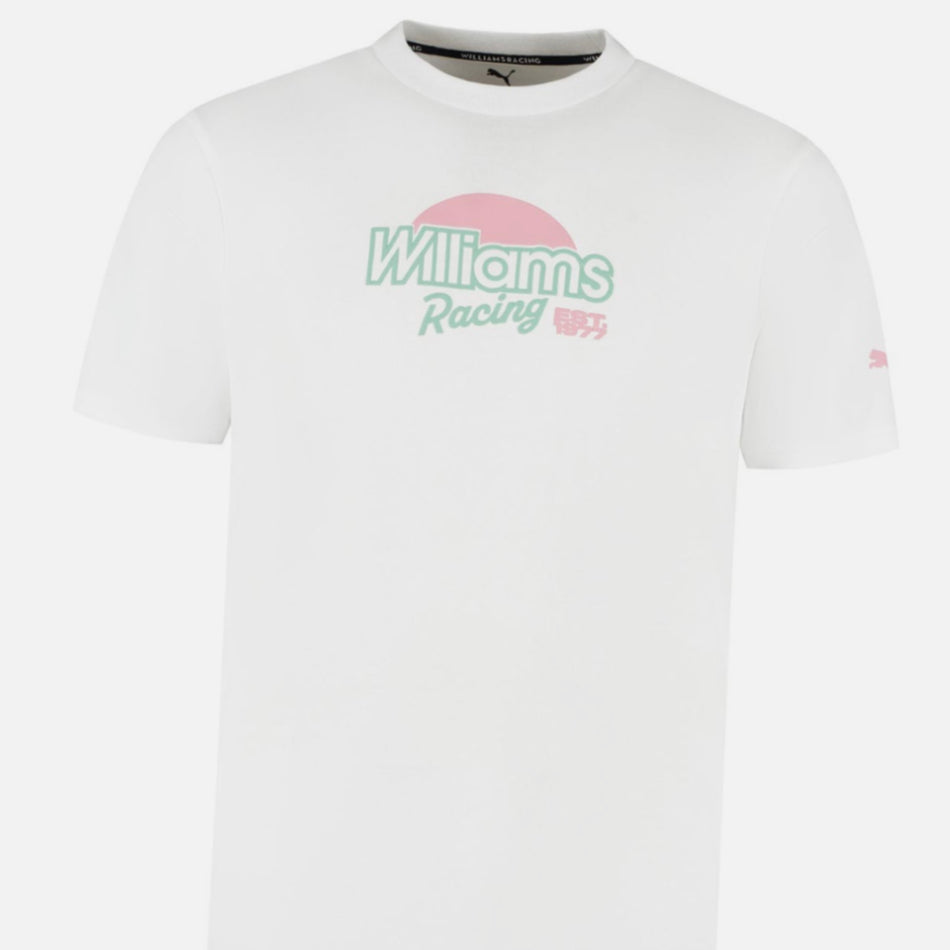Williams Racing F1 Team Official Merchandise Beach Logo T-Shirt-