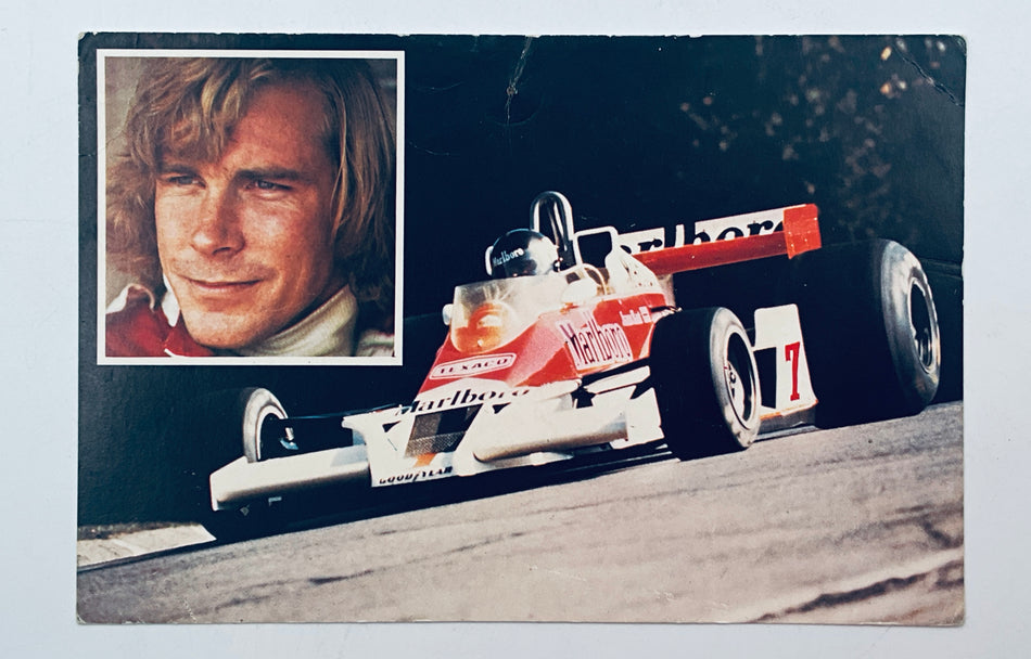 Original 1976 James Hunt Formula 1 World Champion Postcard | Vintage F1 Memorabilia | Collectable - Pit-Lane Motorsport