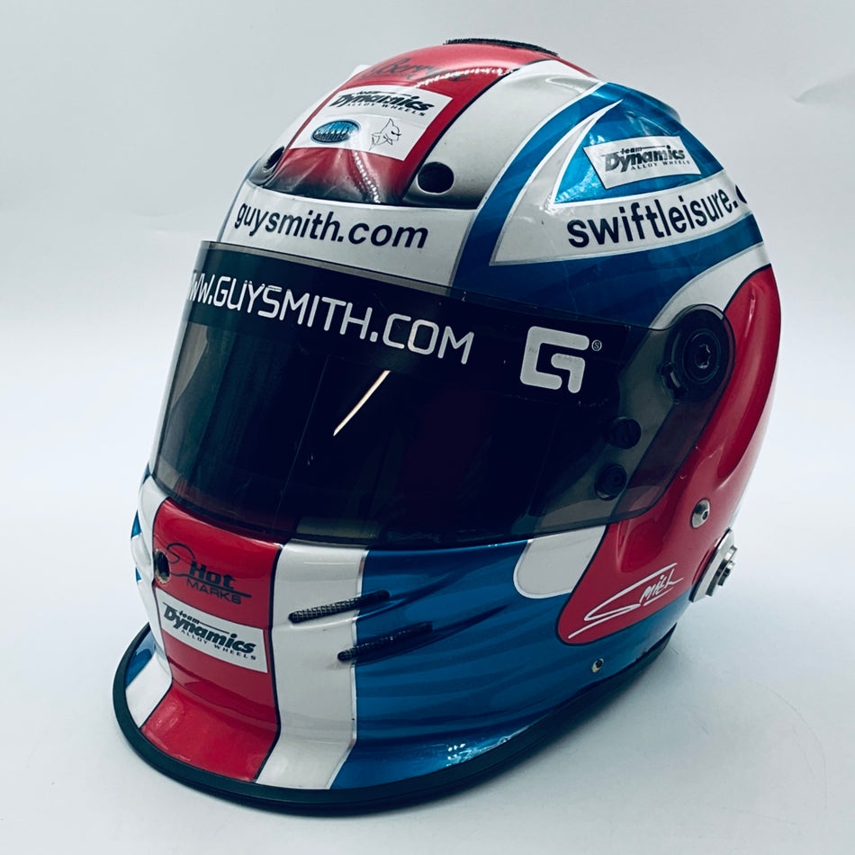 Race Used Guy Smith Helmet 2005 Sebring 12 Hours Dyson Racing MG Lola EX257 LMP1 Signed