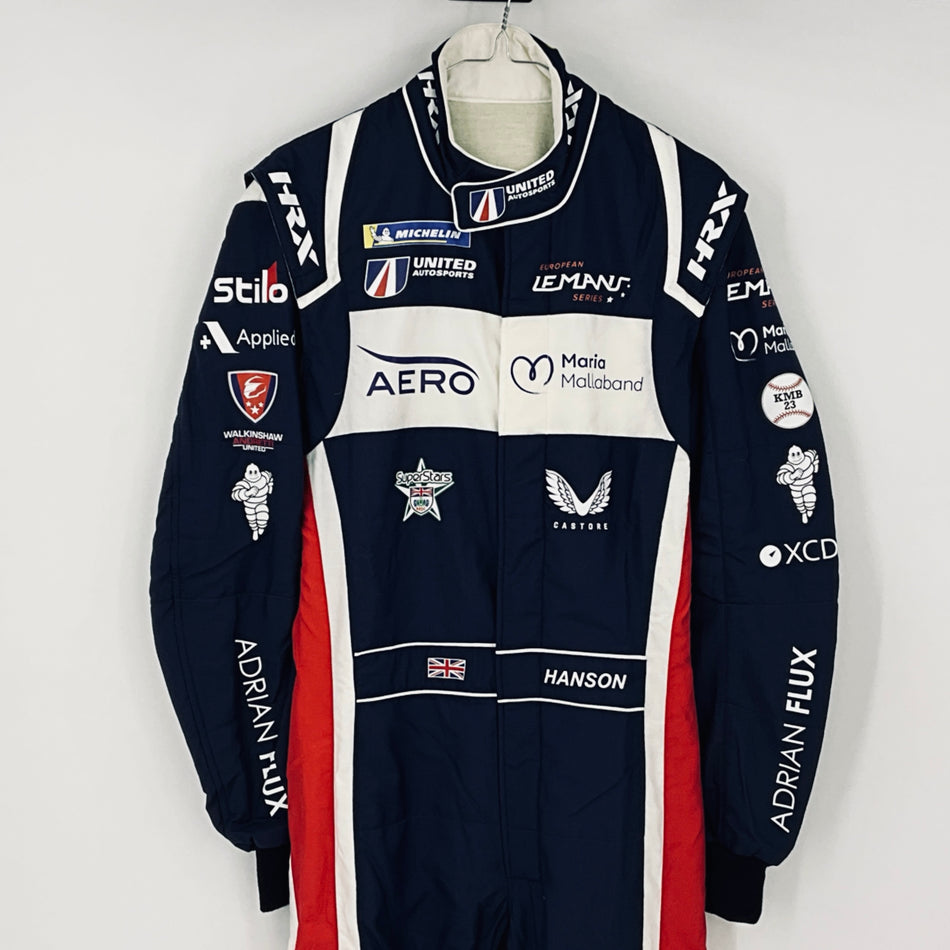 2020 United Autosports WEC Team Phil Hanson Race Used HRX Race Suit – Le Mans Winner - Pit-Lane Motorsport