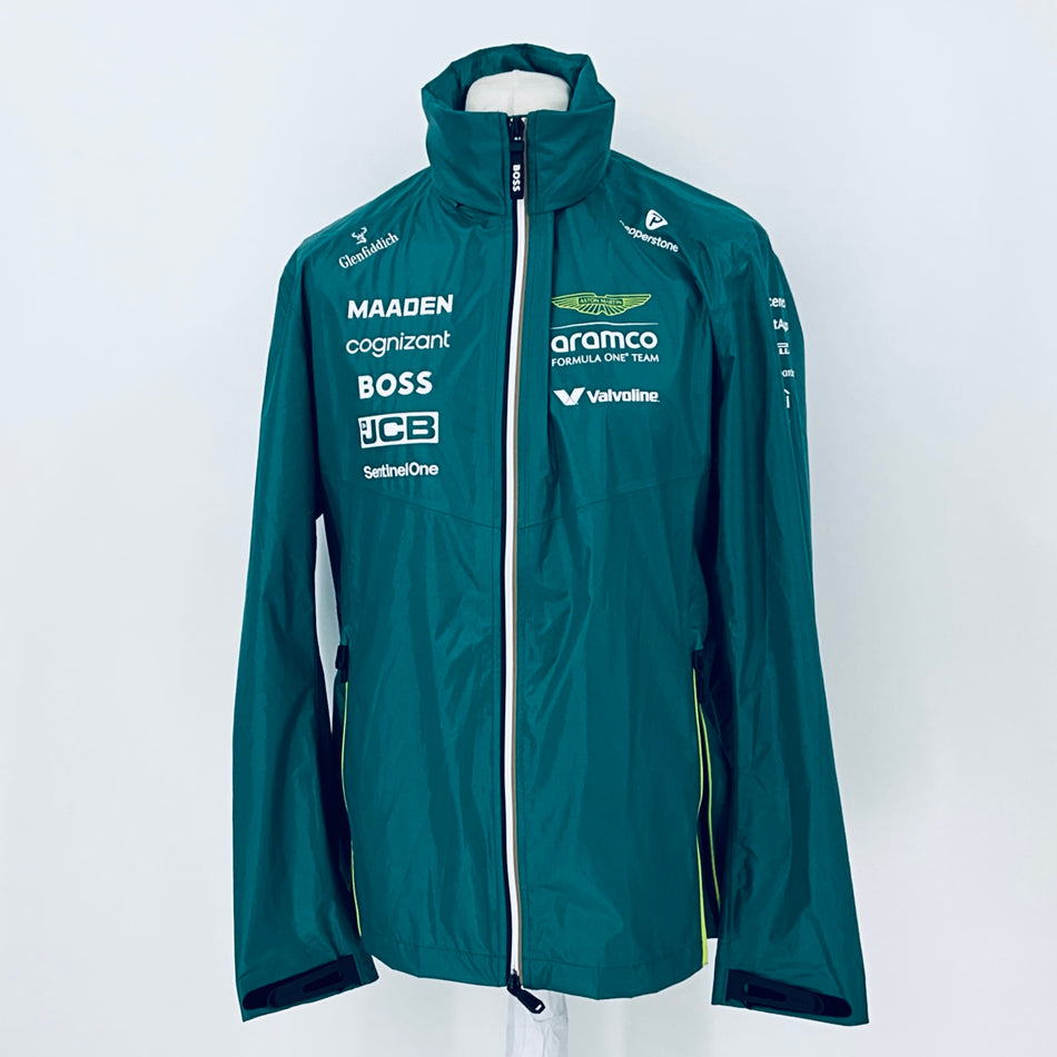 2025 Aston Martin Aramco F1 Team Hugo Boss Team Issued Hooded Rain Jacket – Ex-Mechanic