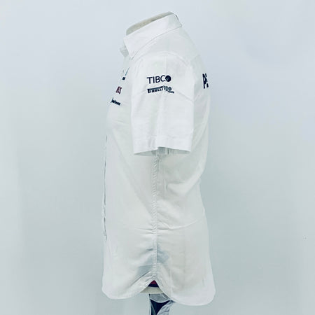 White team shirt back-right side with TIBCO and Pirelli sleeve logos