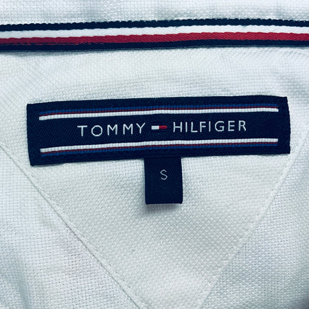 Tommy Hilfiger size S neck label on white team shirt