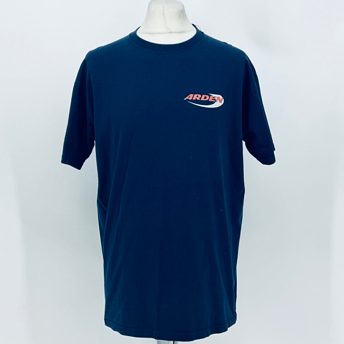 Blue crew-neck team T-shirt with Arden logo on chest.