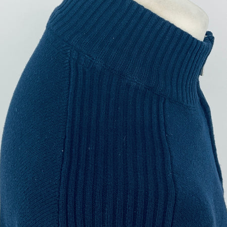 Arden Motorsport dark quarter-zip knit jumper sleeve knit texture close-up