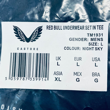 Underwear set size label: Red Bull mens L, colour Night Sky