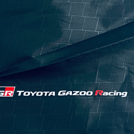 GR TOYOTA GAZOO Racing logo on dark drawstring bag
