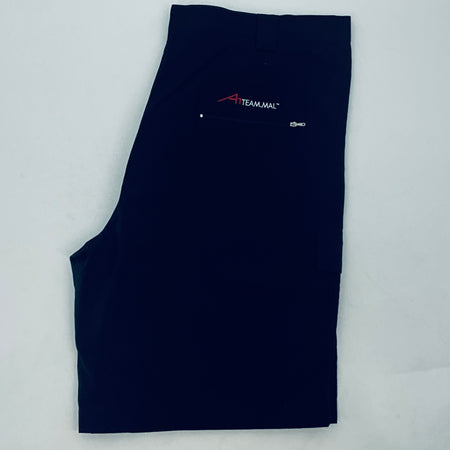 Navy shorts back view with TEAMMAL logo