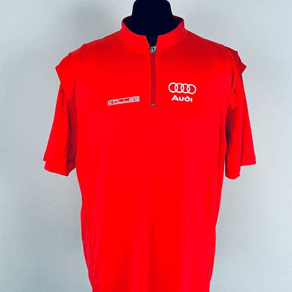 Kolles Racing Audi R10 LMP1 Le Mans 24 Hour Race 2009 Team Issue Polo Shirt-Rocket Red