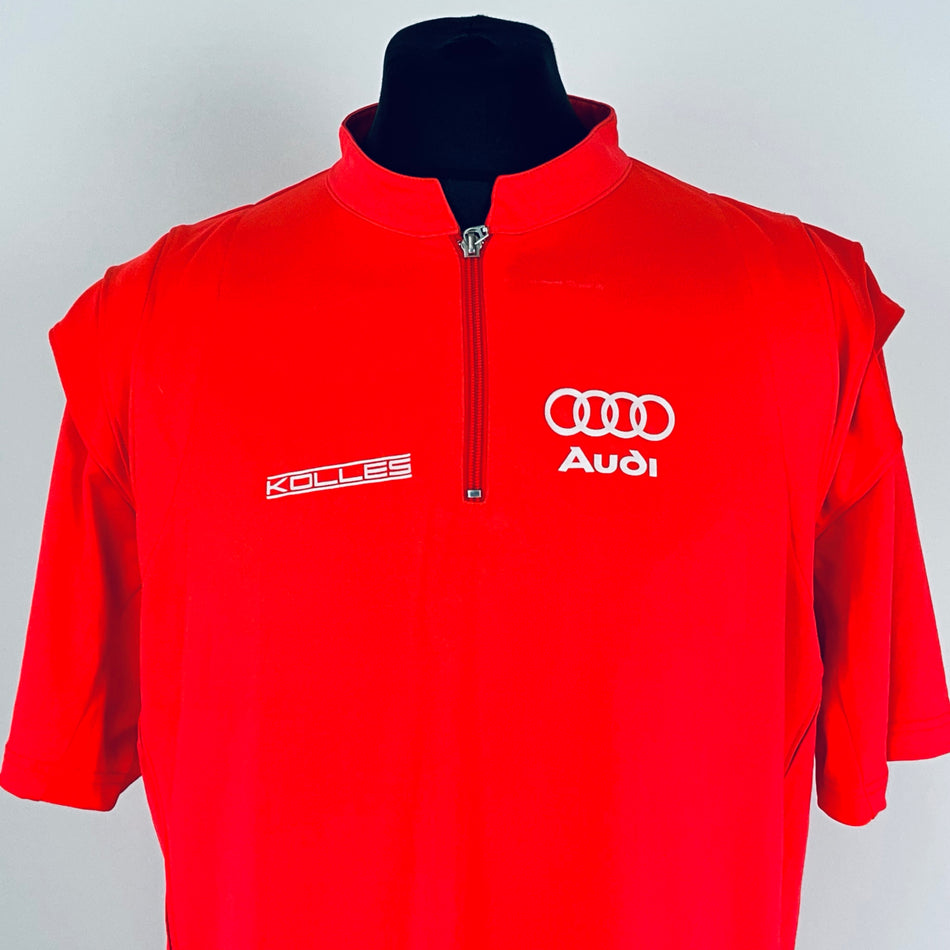 Kolles Racing Audi R10 LMP1 Le Mans 24 Hour Race 2009 Team Issue Polo Shirt-Rocket Red