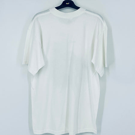 White T-shirt, plain back with crew neck and short sleeves