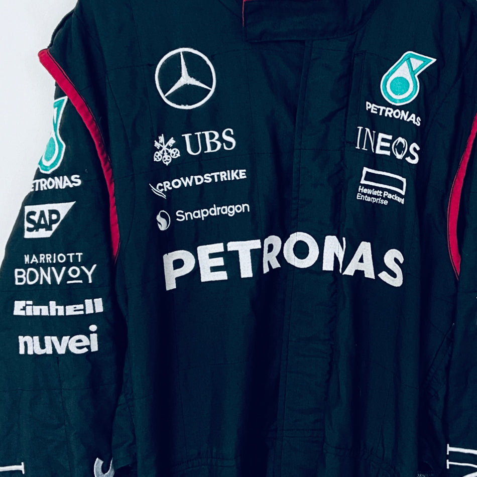 2024 Mercedes AMG Petronas F1 Used Team Issued Mechanics Pit Stop Suit-Marriott Bonvoy Version